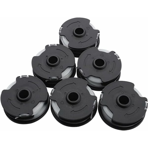 6-pack ersättningsspole för LIDL Parkside PRTA 20-Li A1 / B2 / C3 grästrimmertillbehör 27FT/8.3M för PRT 300 A1, PRT 550 A1/A3
