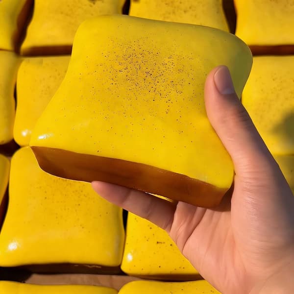 Brödsmör Squishy, Långsamt Resande Squishy, Julklappsfyllning, Stressbollar, Stresslindring & Fidgetleksaker för ADHD, Partyfavoritpresent, 1 st