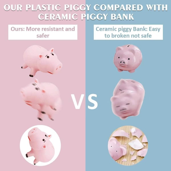 Toy Story Plast Spargris för barn och vuxna födelsedagspresent, rosa - Perfet
