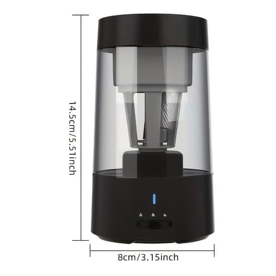 Pencil Sharpener - Automatic Pencil Sharpener - Pencil Sharpener with Collection Tray - Robust and Rechargeable Pencil Sharpener - Suitable for Home etc.