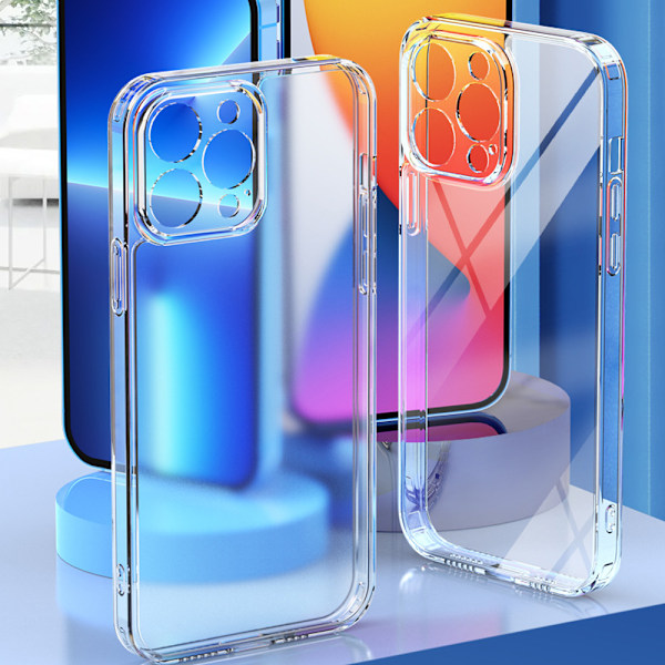 Telefonfodral Matt texturerat Härdat glas & TPU Genomskinligt fodral kompatibelt med iphone 14-serien
