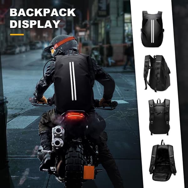 Motorcycle Backpack - Men Women - Helmet Backpack Motorcycle Helmet Bag - Motorcycle Helmet Bag Backpack - Waterproof Motorcycle Helmet Backpack - 40L