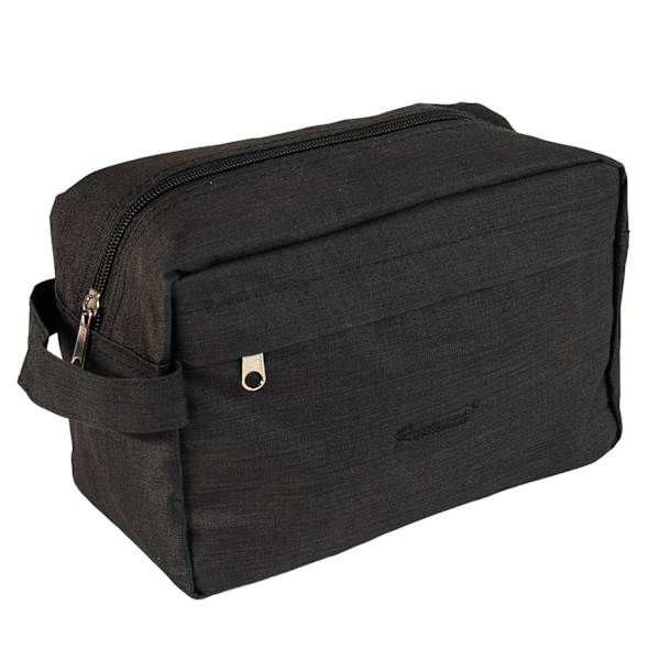 Klassisk svart necessär till herr med handtag mörkgrå 25x17x9 mörkgrå 25x17x9