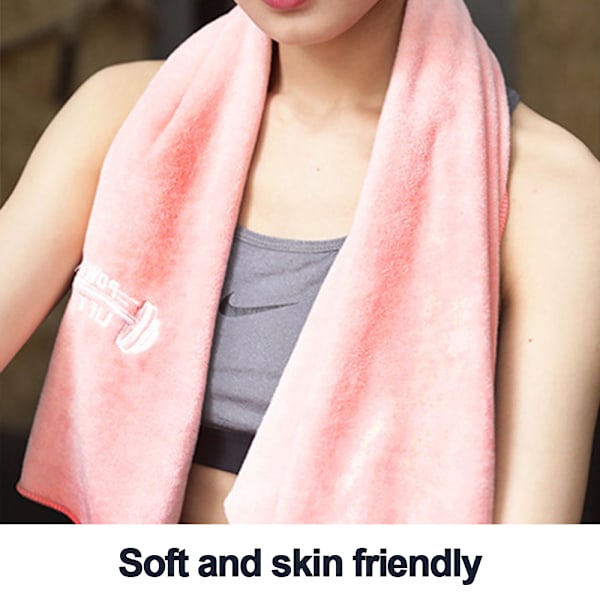 Gymhandduk för svett - Mjuk och absorberande träningshandduk (42*95cm) - Infused Sports Towel (Rosa)