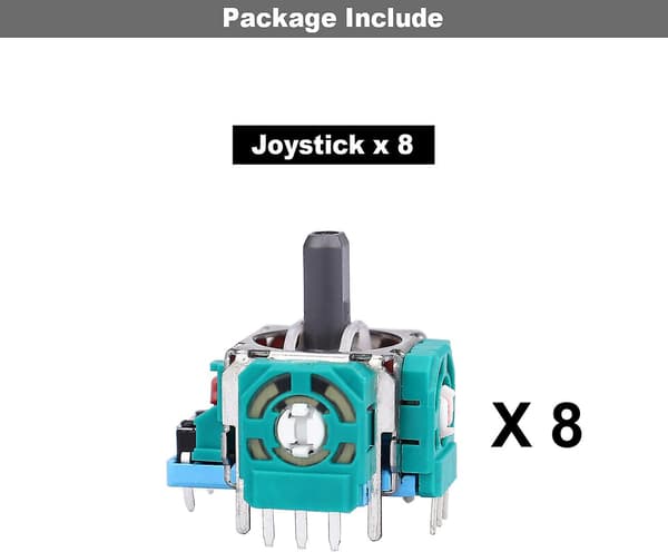 8 stk. joystickerstatning for DualSense PS5-kontroller, 3D analog sensorhjul tommelspaker joystick-vippemodul erstatning for Playstation 5 Con