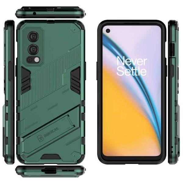 OnePlus Nord 2 5G Stöttåligt Skal med Kickstand ThinArmor V2 Mörkgrön Mörkgrön