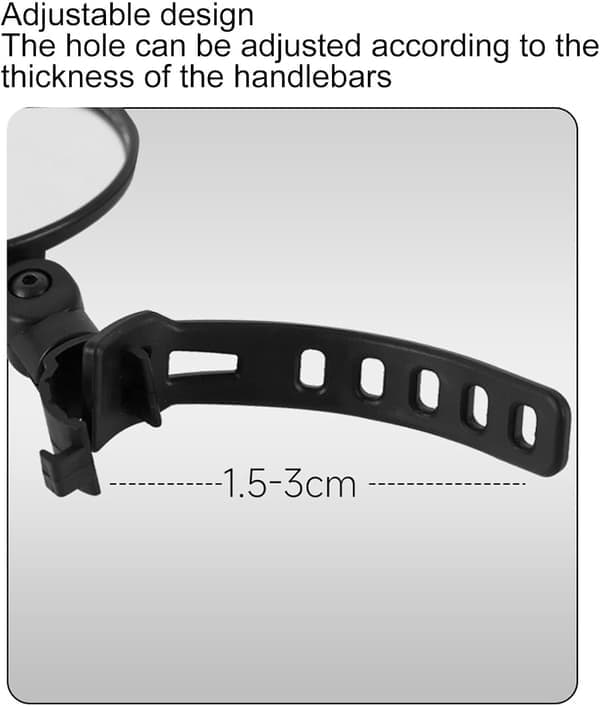 8 cm New Upgraded Version Motorcycle Rearview Mirrors - Wide Angle Convex Rearview Mirror, Durable and Adjustable, One Pair