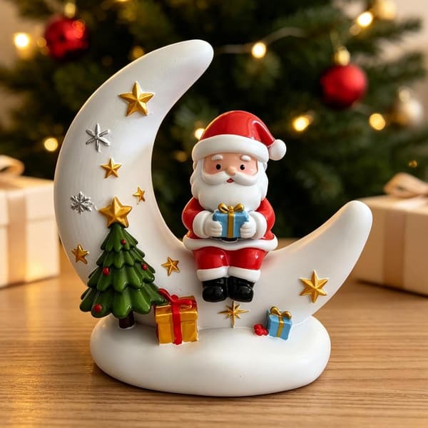 Jul Måne USB Stemningsfull Nattlampe for Barnerom