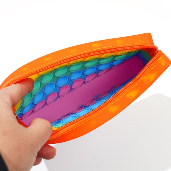 Pop Pennfodral, Skolmaterial Pennfodral Bärbar Brevpapper Sensorisk Silikon Bubbla Fidget Leksak