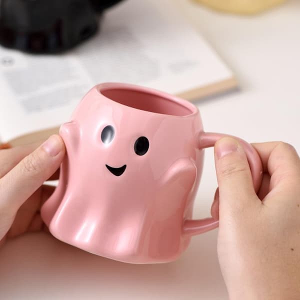 14OZ Ceramic Water Mug Creative Coffee Mug New Ghost Mug Cute 3D Ceramic Coffee Mug