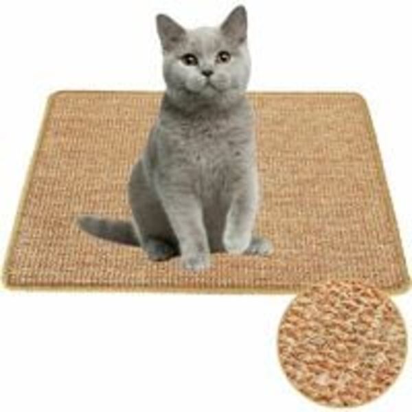 Katt Repmatta, Naturlig Sisal Repmatta Repbräda Husdjur Repdyna Halkfri Katt Repleksak Katt Kloklippning Leksak (30 40cm) ZHUOXAUN
