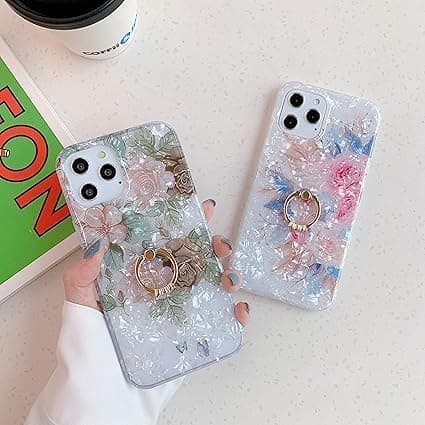Kompatibel med iPhone 11Pro cover (5,8 tommer), med søde blomster