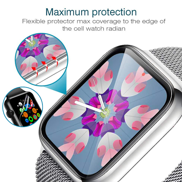 Apple Watch skärmskydd, ersättning TPU skärmskydd anti-scratch bubbelfri hög-touch skärmskydd, 6-pack Series3 38mm