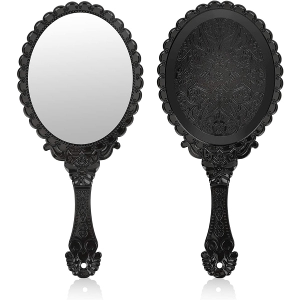Vintage handhållen spegel, liten handhållen dekorativ