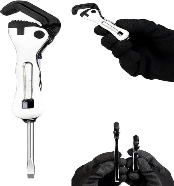 Micro-stubby Wrench - Self-Adjusting Pipe Vise Tool, Universal Size, 2-in-1 Wrench for Tight Spaces 2 Pcs