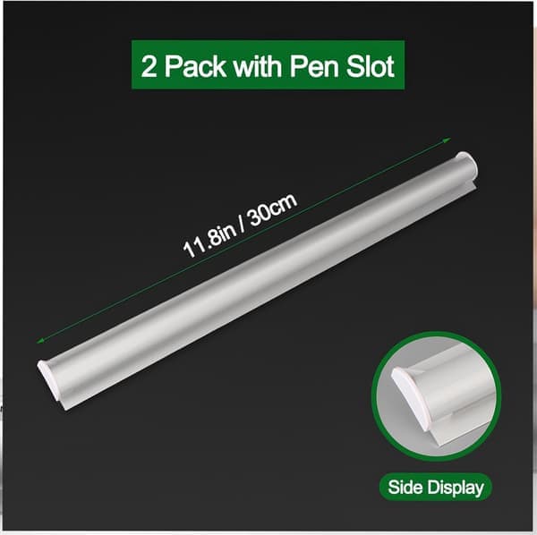 2-pack Ticket Holder Receipt Clip for Restaurant, No Drilling, Restaurant Order Holder for Kitchen Office Walls Refrigerator (12 inch Silver 2p)