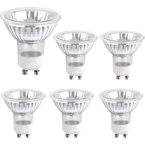 GU10 35W 230V Halogen Bulb, 380lm Warm White 2700K, Dimmable Halogen Spotlight, for Cabinet Lighting, Display Lighting, 6-pack
