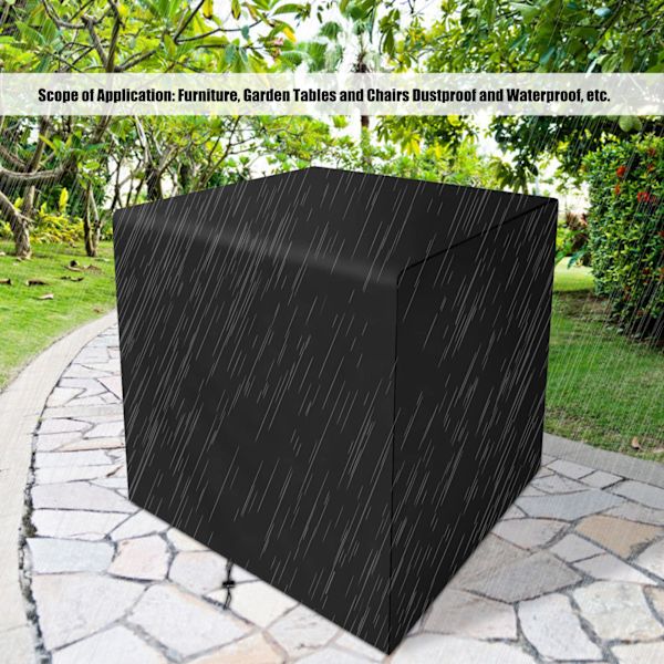 Dammskydd 90x90x90CM Kvadrat Väderbeständigt Rivtåligt Andningsbart Fällbart Möbeldammskydd för Trädgårdsstol