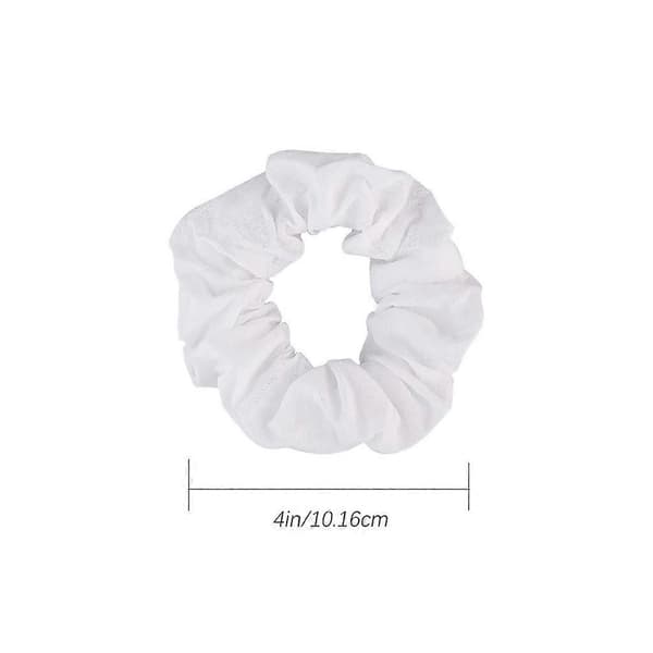 Elastiske hårbånd til piger, hvide scrunchies til batikfarvning, hårelastikker, DIY-hårscrunchies, bløde elastikker, hårtilbehør Multicolor