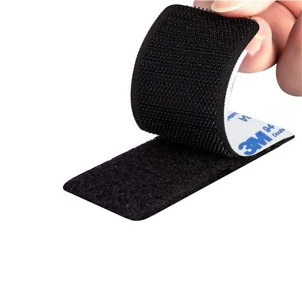 Självhäftande extra starka, självhäftande dynor, dubbelsidig kardborreband, 20-pack