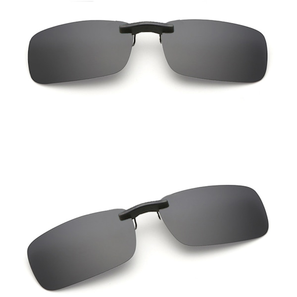 Effektfulla Clip-on Solglasögon Polarized Svart Svart