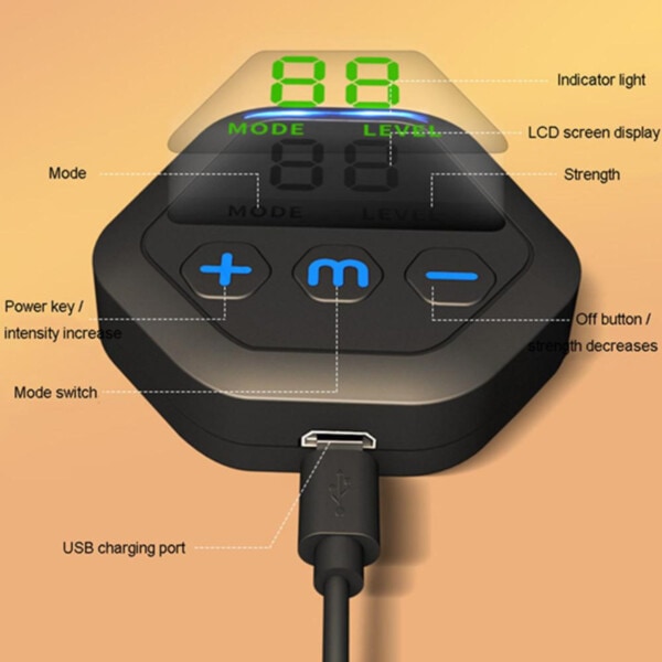 3-Pack EMS-Tränare - Mage Armar Axlar Ben Elektrisk Muskelstimulator Magrutor svart