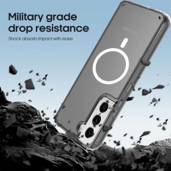 Galaxy S22 Plus Magnetic Phone Case Magsafe Compatible Transparent transparent