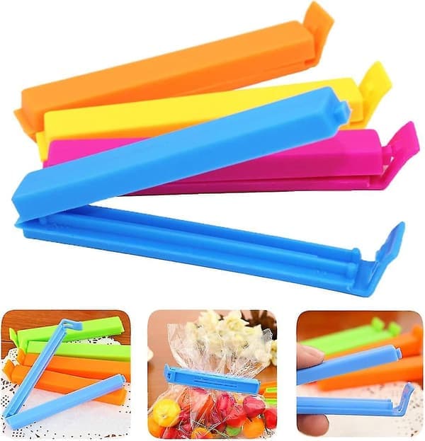 50-pak snackplastikposeklemmer, poseåbningsforseglere, forseglingsposeklemmer, madforseglingsklemmer