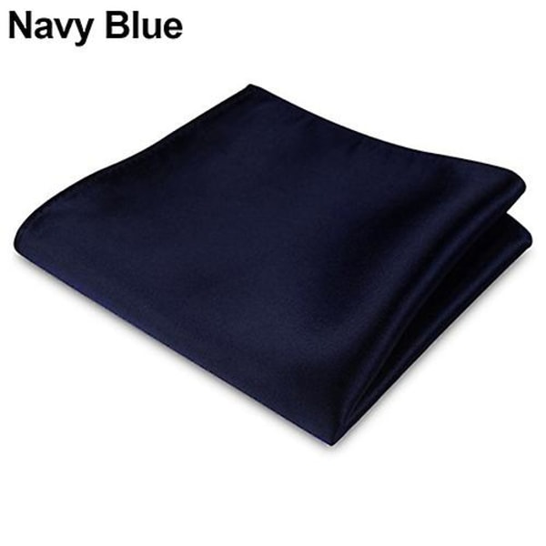 Herrsiden Satin Solid Plain Color Näsduk Hanky Fickduk Fyrkantig Näsduk För Bröllop Fest