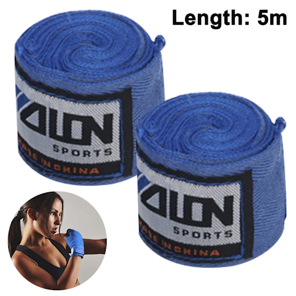 1 par professionella handlindor semi elastiska handlindor med tumögla för boxning, MMA, Muay Thai och andra kampsporter