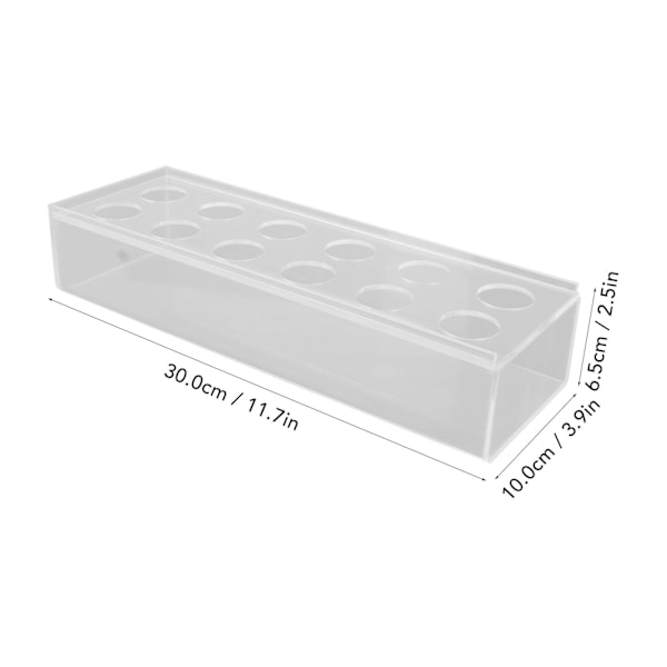 Klar akryl blomvas multihål elegant dekorativ lång rektangel vas för bröllop hem matbord dekor 30cm/11.7in
