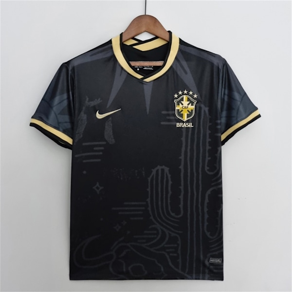 Fotbollströja för män 2022 Svart Jersey Tonårsfotbollströja M M