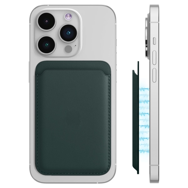 Apple 14 iPhone15 MagSafe plånbok magnetiskt case Läder PU starkt case