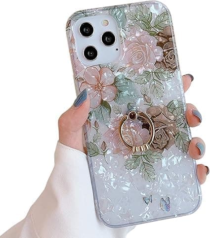 Kompatibel med iPhone 11Pro cover (5,8 tommer), med søde blomster