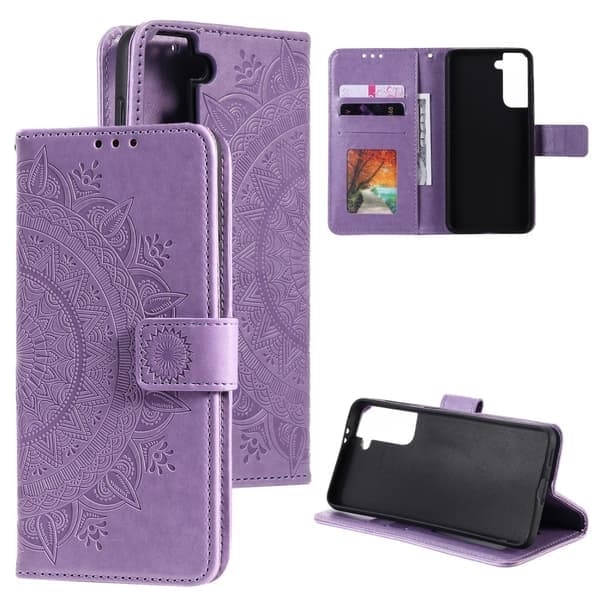 Samsung Galaxy S21 - Mandala Pung Etui - Lilla Lilla