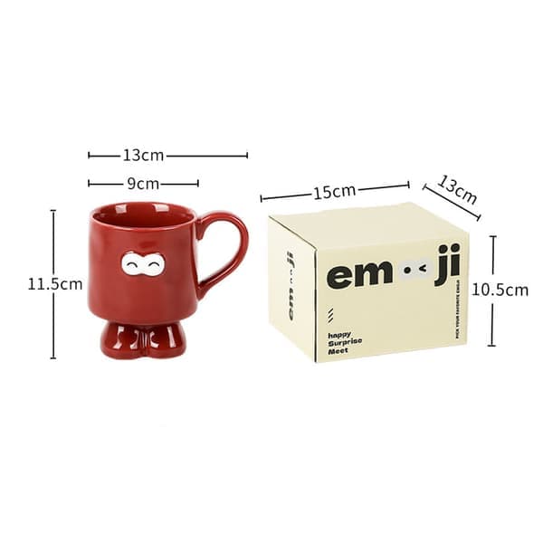 Nyhet Keramisk Kreativ Mugg, Uttryck Par Vatten Kaffekopp