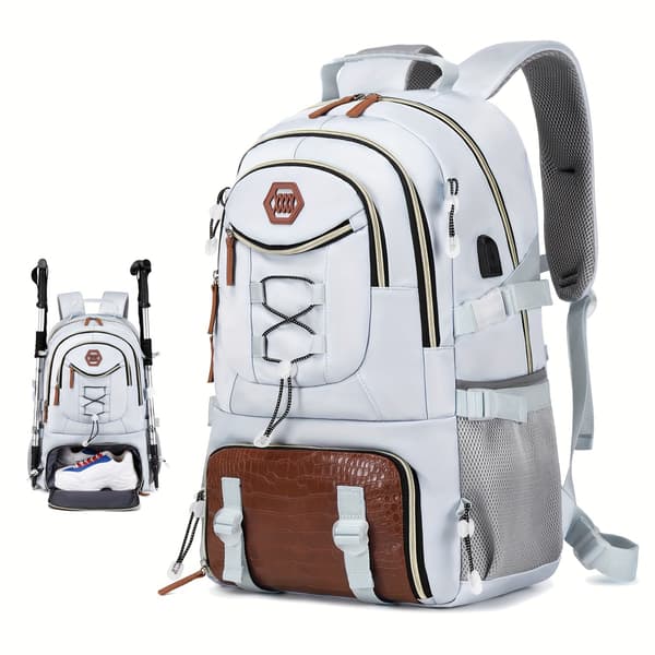 Large Travel Backpack - Spacious Laptop Bag with Shoe Storage, Waterproof, Comfortable Straps, Multiple Compartments, Perfect for