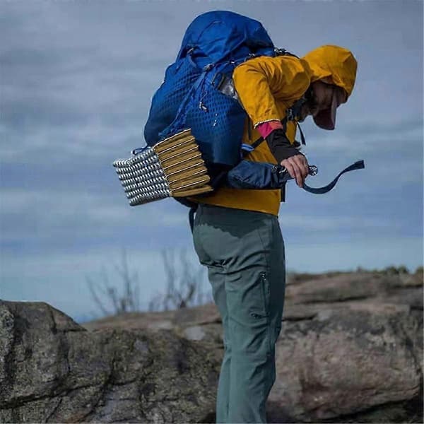 Bærbar udendørs picnictæppe med foldbart design til camping og strandbrug i blå