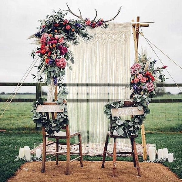 Macrame väggbonad - vävd gobeläng boho väggdekor