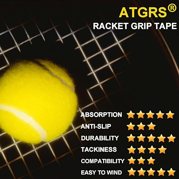 Få ett grepp - Anpassad tennisracketgreppstejp - Anti-halk tennisövergrepp