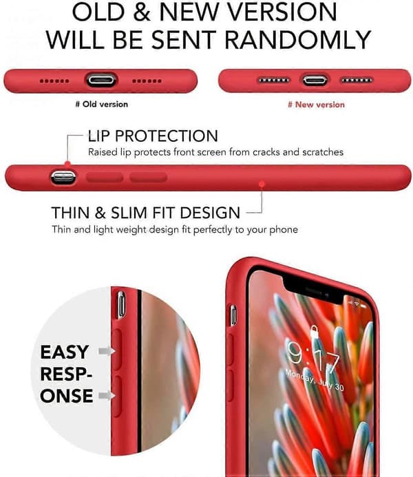 Fodral för iPhone X, flytande silikongelgummifodral, iPhone X 5,8 tum stötsäkert helkroppsskydd smalt mjukt mikrofiberfoder skyddsfodral