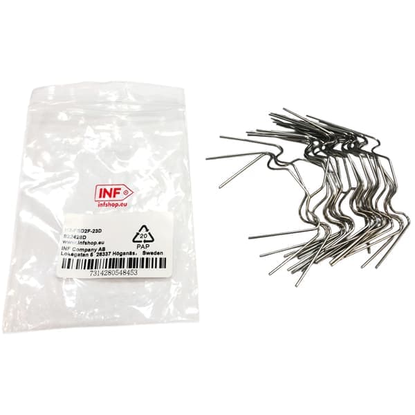 25-pack Växthusglasfästklämmor SS S