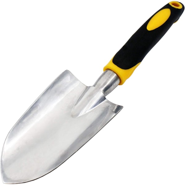 Trädgårdsredskap Hand Shovel Hand Trowel Krukväxter Verktyg Heavy Duty Cast Trädgårdsredskap Aluminiumhuvuden med Mjukt Gummerat Halkskydd Trädgårdsredskap