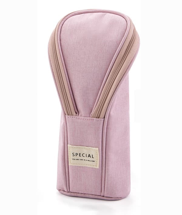 Multifunksjonell Kreativ Tredimensjonal Ensfarget Stor Kapasitet Etui (Rosa)