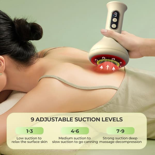 Håndholdt Cellulitmassager Cellulitfjerner til Ben Cellulitmaskine Håndholdt Massager til Mave Lår Balder (Beige)