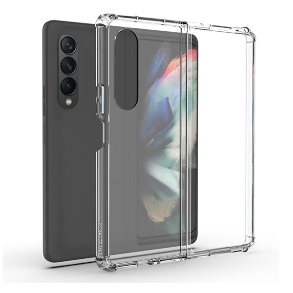 Skyddande Silikonskal - Samsung Galaxy Z Fold 3 Genomskinlig