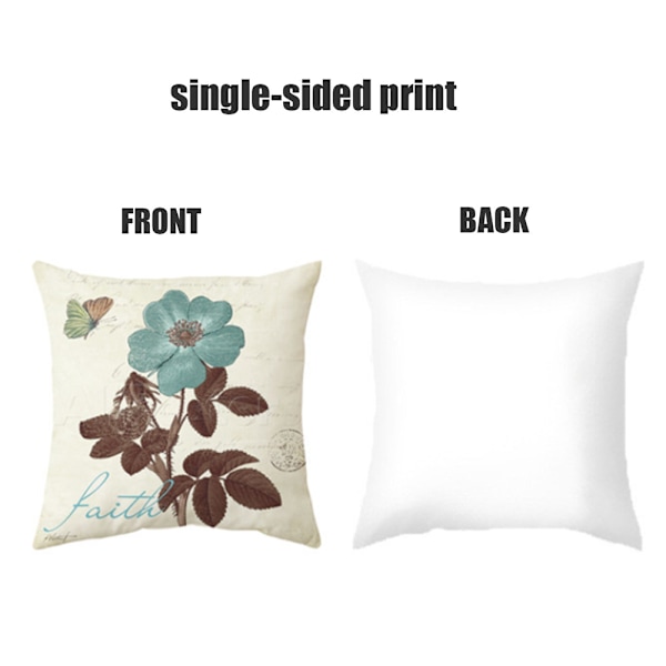4-pack kuddfodral 45*45CM, dekorativt blommigt kuddfodral