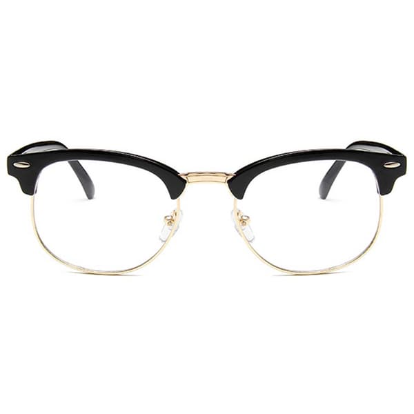 Sorte Clubmaster Briller uden Styrke Klare Briller sort black
