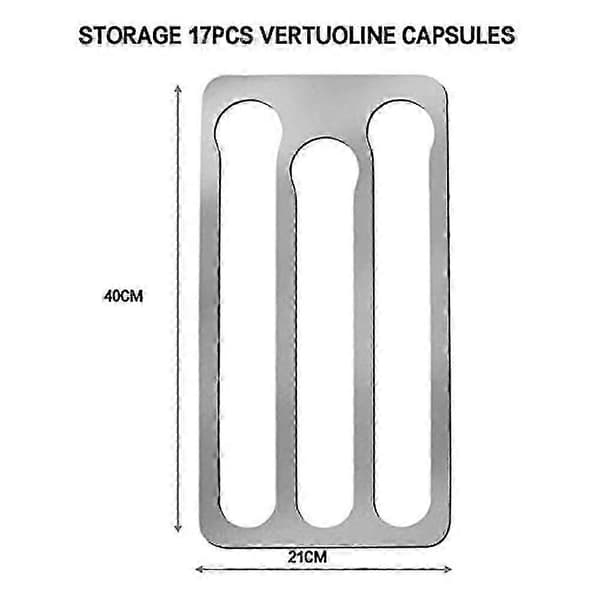 Coffee Pod Holder for Vertuo Pods, Wall Mounted Coffee Capsule Storage Rack, Capacity: 17, Black