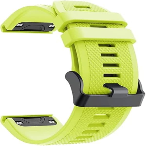 Til Fenix5/6/7/7x/6x/5X Rem 26mm Silikonearmbånd Grass Green